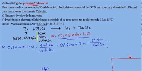 Reacciones químicas estequiometria cálculos con disoluciones 04b ...