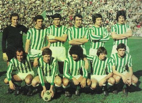 Real Betis 1976/77. Esnaola, Benítez, Biosca, Sabaté ...