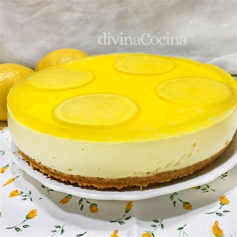 Receta de tarta de queso y limón fácil sin horno   Divina ...