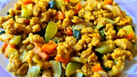Receta ÚNICA Soja TEXTURIZADA al curry con verduras en 1 minuto  ...