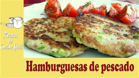 Recetas de cocina fácil   Hamburguesa de pescado  merluza ...