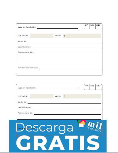 Recibo de Pago > Ejemplos y Formatos | Excel, Word y PDFs ...