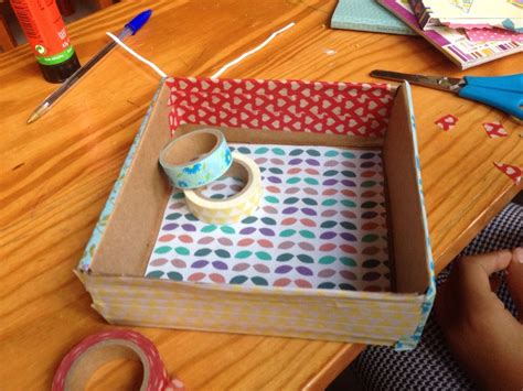 Reciclaje de pequeñas cajas de carton decoradas con washi ...