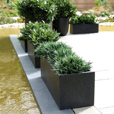 Rectangle planter | Modern planters outdoor, Outdoor planters ...