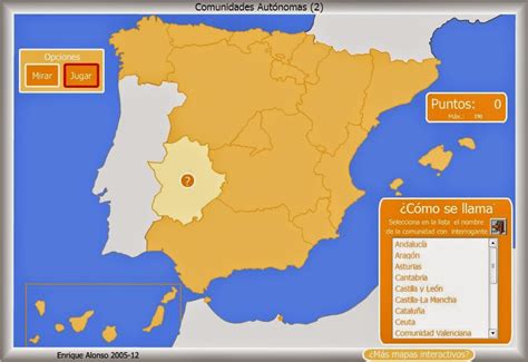 RECURSOS PRIMARIA | Mapas interactivos de España  CCAA y ...