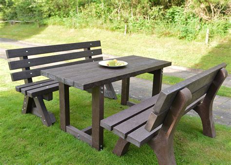 Recycled plastic garden furniture sets
