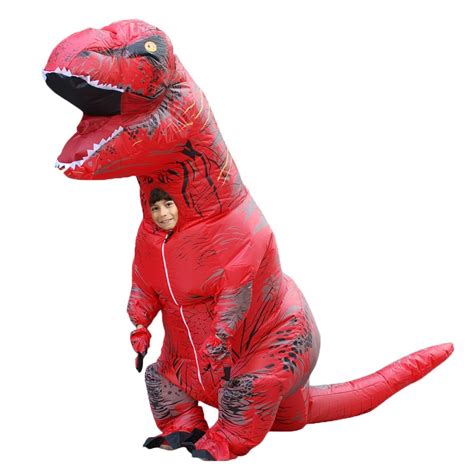 Red Child T Rex Blow up Dinosaur Inflatable Costume