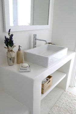 reforma baño rústico con lavabo sobre mueble de obra ...