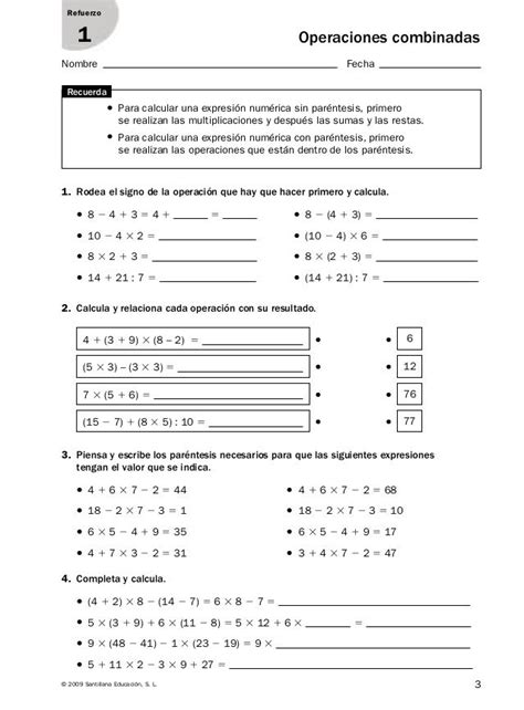 Refuerzo matemáticas 6º | Ejercicios de calculo ...