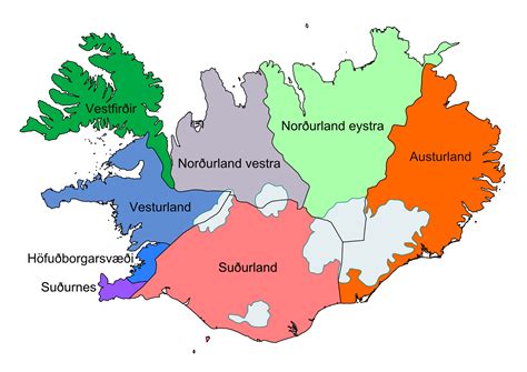 Regiones de Islandia   Wikipedia, la enciclopedia libre