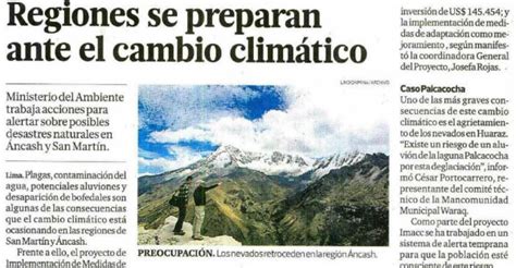 Regiones se preparan ante cambio climático  El Comercio ...