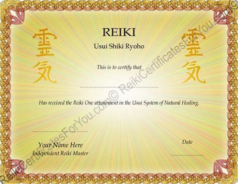reiki certificate template xszriaHZ | healing ...