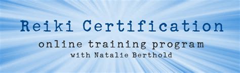 Reiki Certification | Natalie Berthold