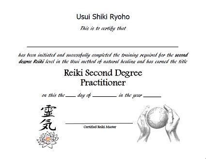 Reiki I, II, and Master Certificate Templates Package ...