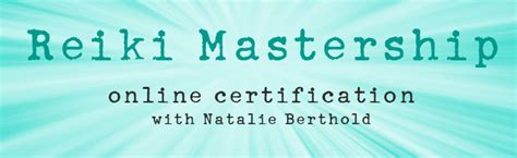 Reiki Mastership Certification | Natalie Berthold