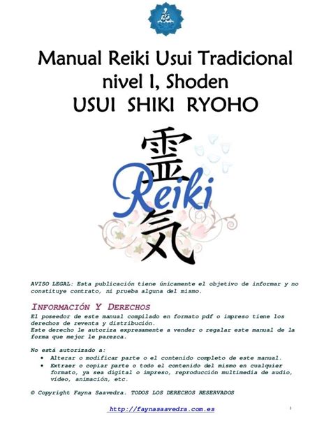 Reiki Usui Shiki Ryoho I Fayna Saavedra Manual Reiki Usui ...