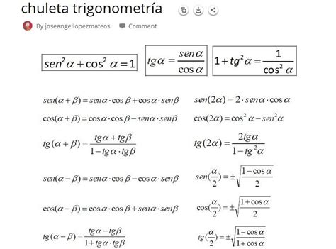 Relaciones y fórmulas  con imágenes  | Trigonometria ...