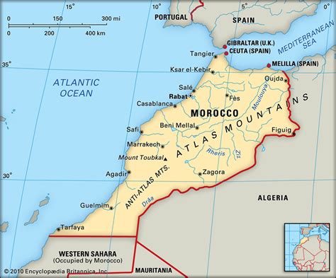Relative Location   Morocco