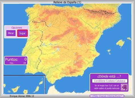 RELIEVE 1 | 01 6ºC MAPA FÍSICO DE ESPAÑA | Mapa de españa ...
