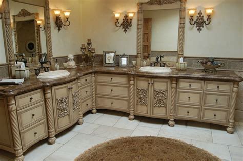 Remarkable Beige Maple L Shaped Bathroom Cabinet Ideas ...