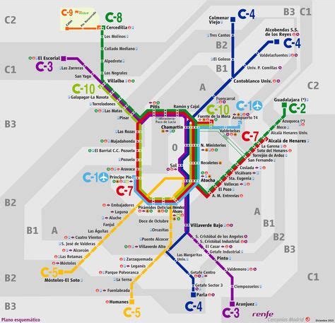 Renfe   Plano de Cercanías Madrid | Mapa madrid, Madrid turismo y Mapas