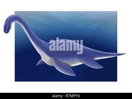 Reptil prehistórico acuático   Plesiosaurus. Dinosaurio acuático ...