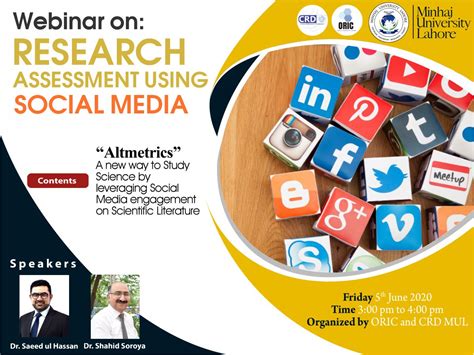 Research Assessment using Social Media   Minhaj University Lahore