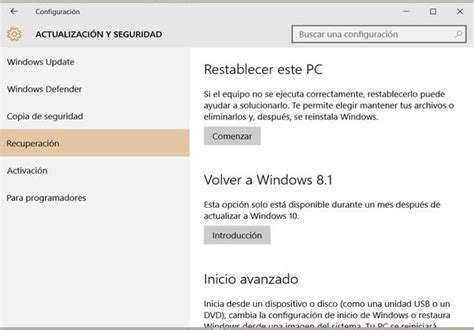 Restaurar Pantalla Inicio Windows 10   SEONegativo.com