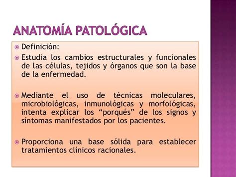 Resultado de imagen de anatomia patologica definicion | Anatomia patologica