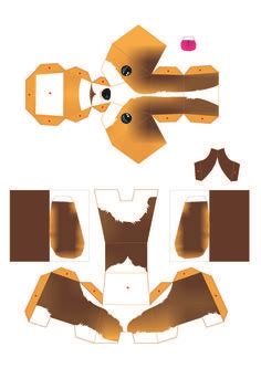 Resultado de imagen de plantillas gratis animales 3d | Muñecas de papel ...