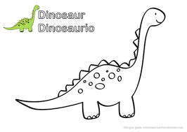Resultado de imagen para dibujos de dinosaurios para colorear faciles ...