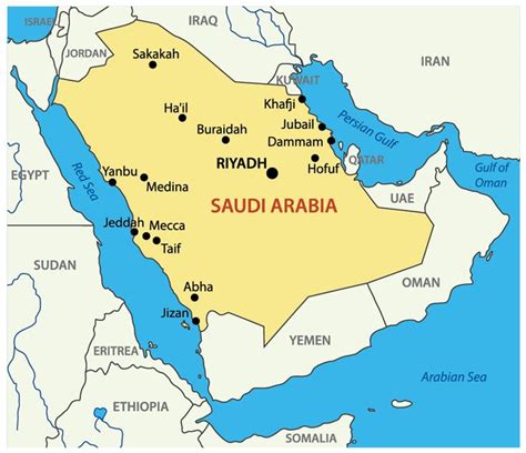 Resultado de imagen para mapa de arabia saudita | Arabia ...