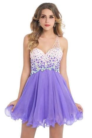 Resultado de imagen para vestidos color lila cortos EN ENCAJE | Vestido ...