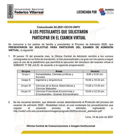 RESULTADOS DEL SIMULACRO DE EXAMEN DE ADMISION 2021  18 DE JULIO 2021 ...