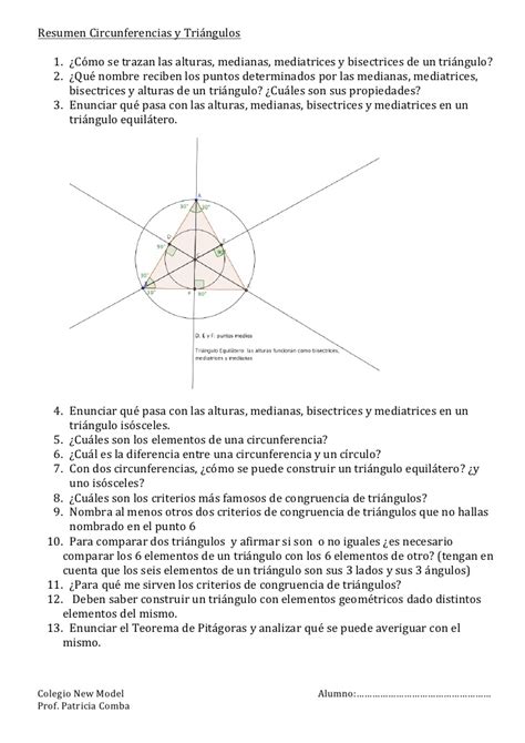 Resumen Circunferencias y Triángulos