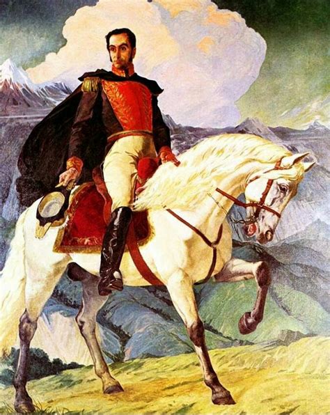 Retrato ecuestre del Libertador Simón Bolívar. Obra del ...