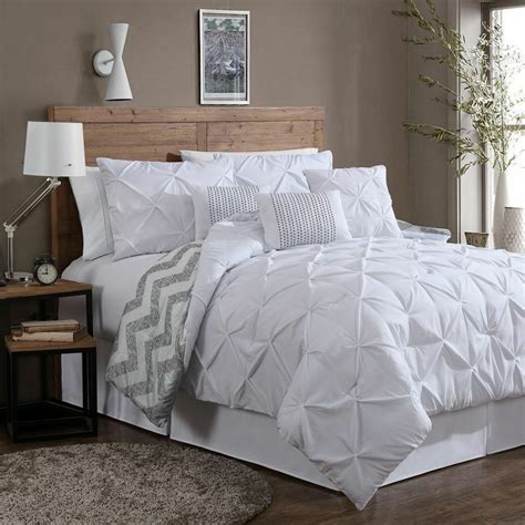 Reversible 7 piece Comforter Set King Size Bed Bedding ...