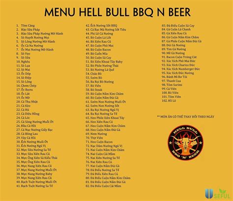 Review Hell Bull BBQ N Beer: Địa chỉ, Menu, Bảng giá ...