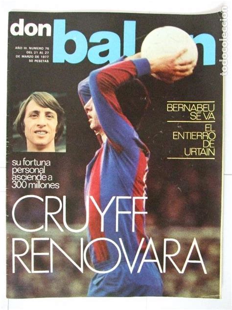 revista don balón nº 76 año 1977   cruyff , bar   Comprar Revistas ...