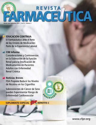 Revista Farmacéutica JULIO   SEPTIEMBRE 2018 by Colegio De ...