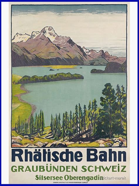 Rhaetische Bahn vintage travel poster Poster by stickart marek in 2021 ...