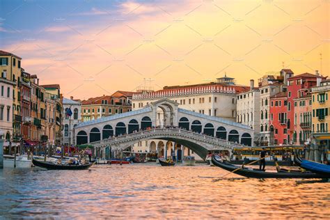 Rialto Bridge in Venice, Italy ~ Architecture Photos ~ Creative Market