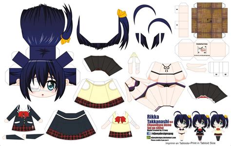 Rikka Takanashi  JCG 104  | Anime paper, Paper craft anime, Anime ...
