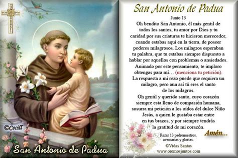 Rincón de la Oración: Estampas Oraciones de San Antonio de ...