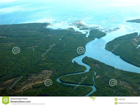 River mouth delta stock photo. Image of curvy, landscape ...