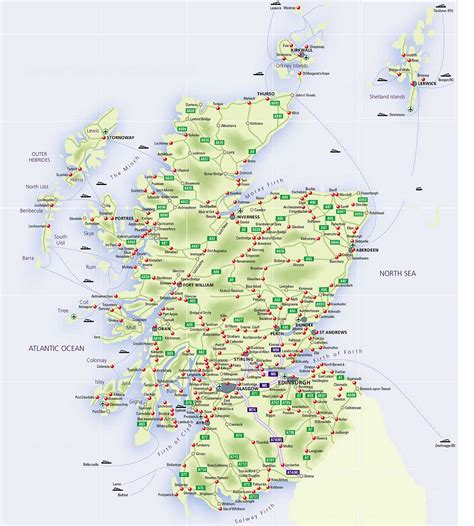 Roadmap of Scotland – Scotland Info Guide