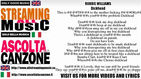 Robbie Williams   Dickhead  Lyrics / Testo    YouTube
