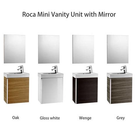 Roca Mini Vanity Unit with Mirror : UK Bathrooms