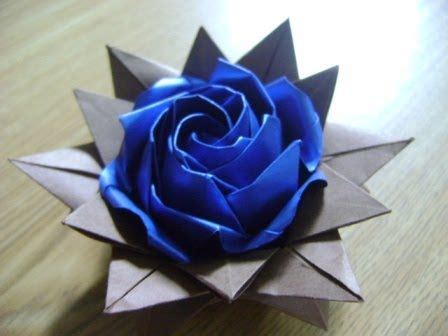 Rosa Azul Inspirada En La Famosa Phu Tran Hecha Papel De ...