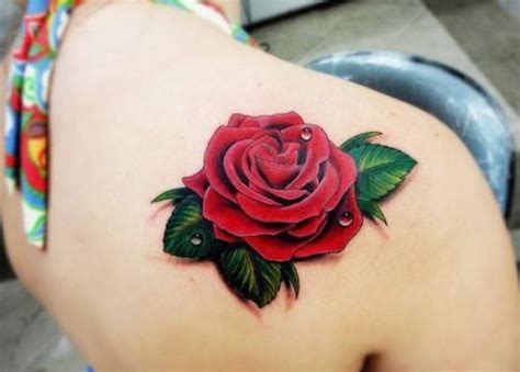 Rosa Roja   Tatuajes para Mujeres
